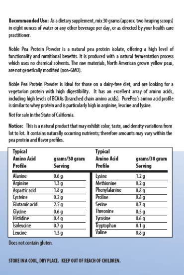 Noble Pea Protein - Vanilla 450g-561